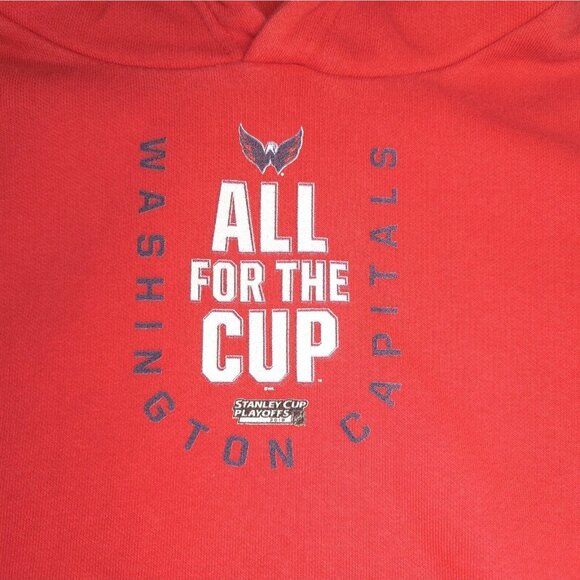 Washington Capitals Hoodie Pullover Sweatshirt Stanley Cup Fanatics Kids Youth M - Picture 3 of 5